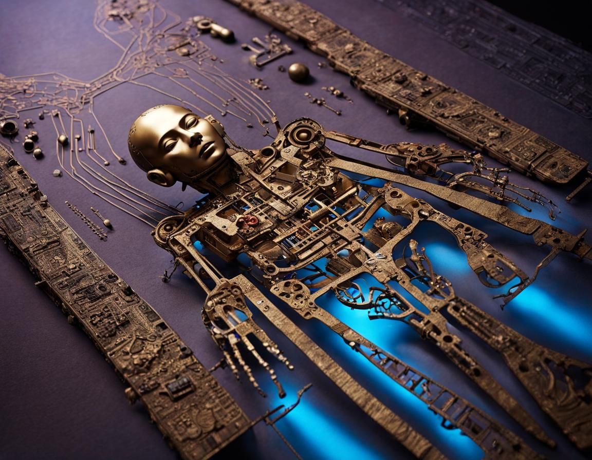 Bronzepunk Cydroid Mechanism with Deep Shadows