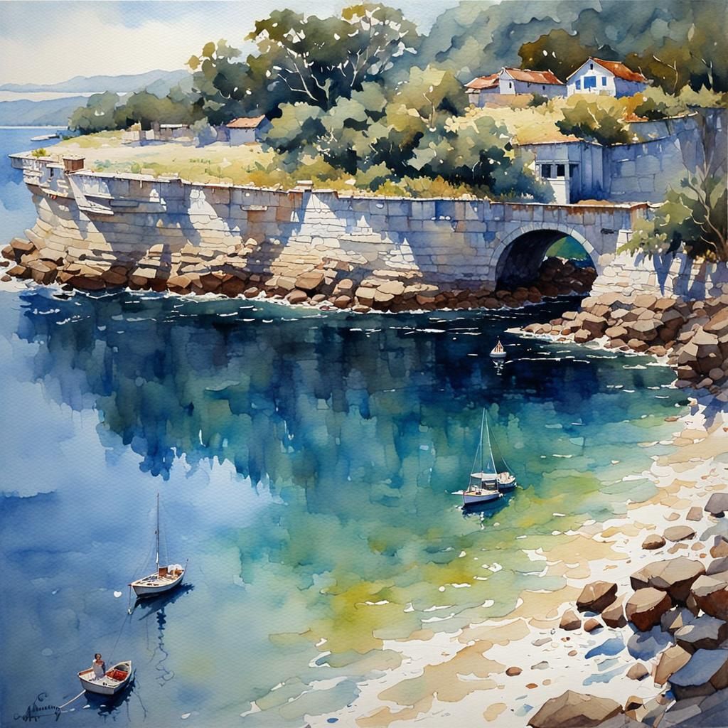 Watercolor Painting in Gurney Style