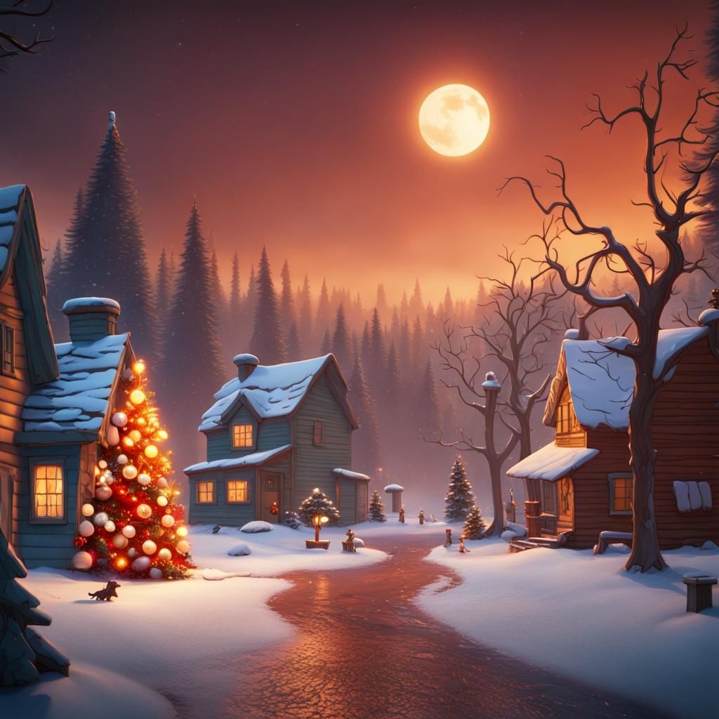 A Charlie Brown Christmas: Detailed Matte Painting