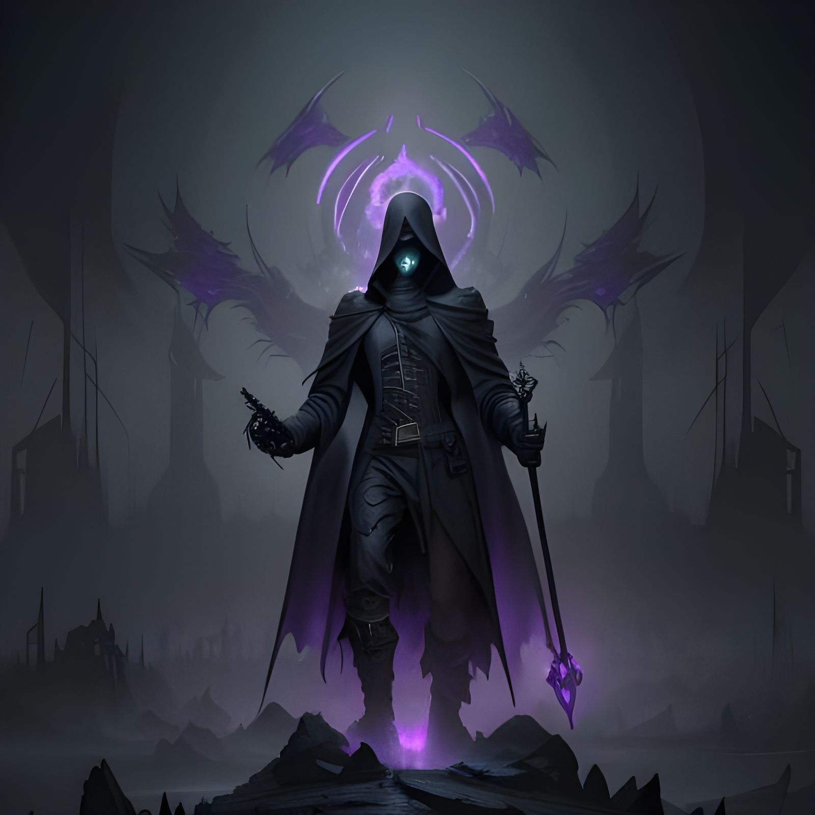 Grim Reaper in Dark Fantasy Style