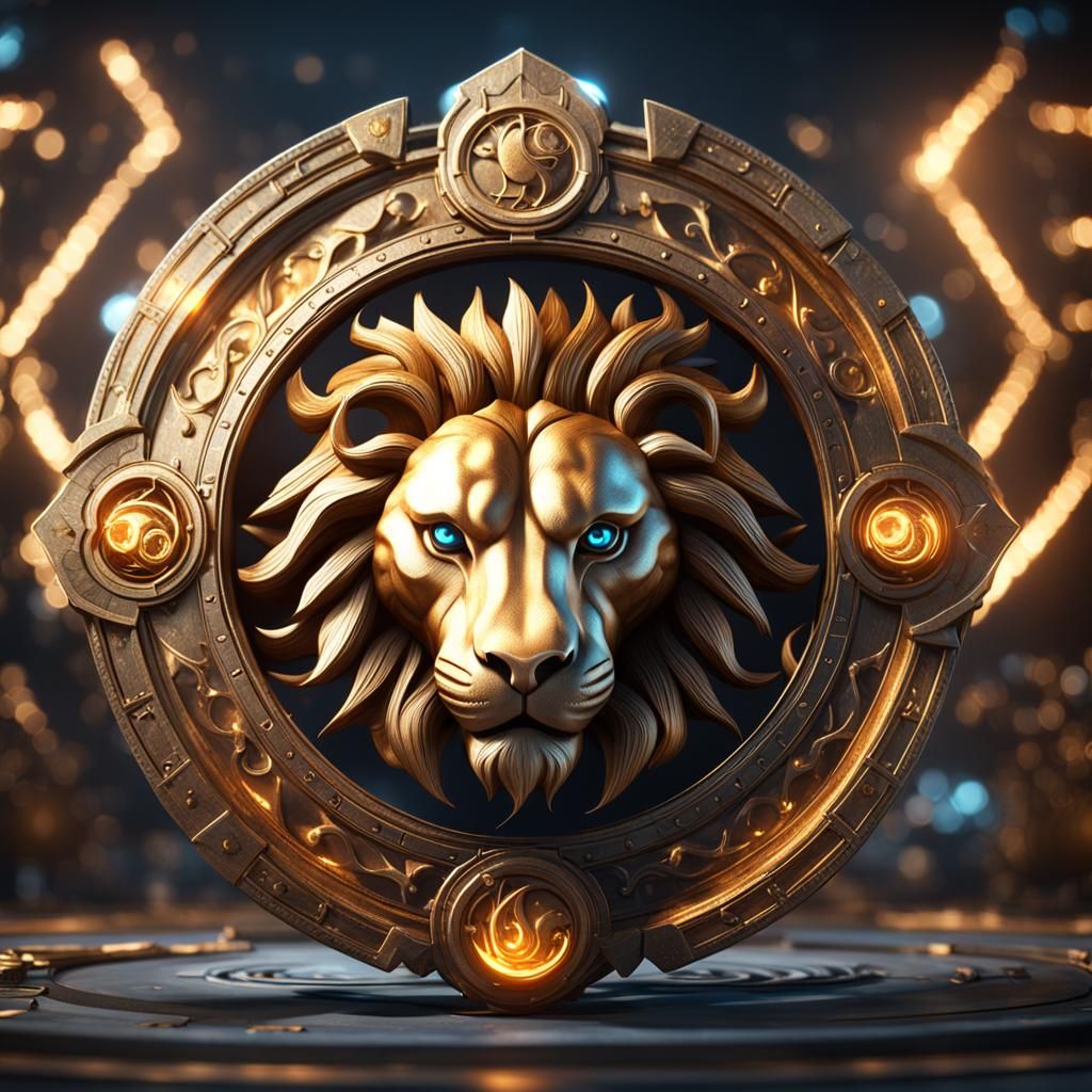 Leo Zodiac Sign in 3D Game Style