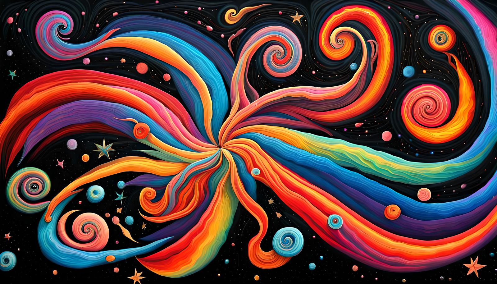 Vivid Newborn Stars Surrounded by Electromagnetic Coils