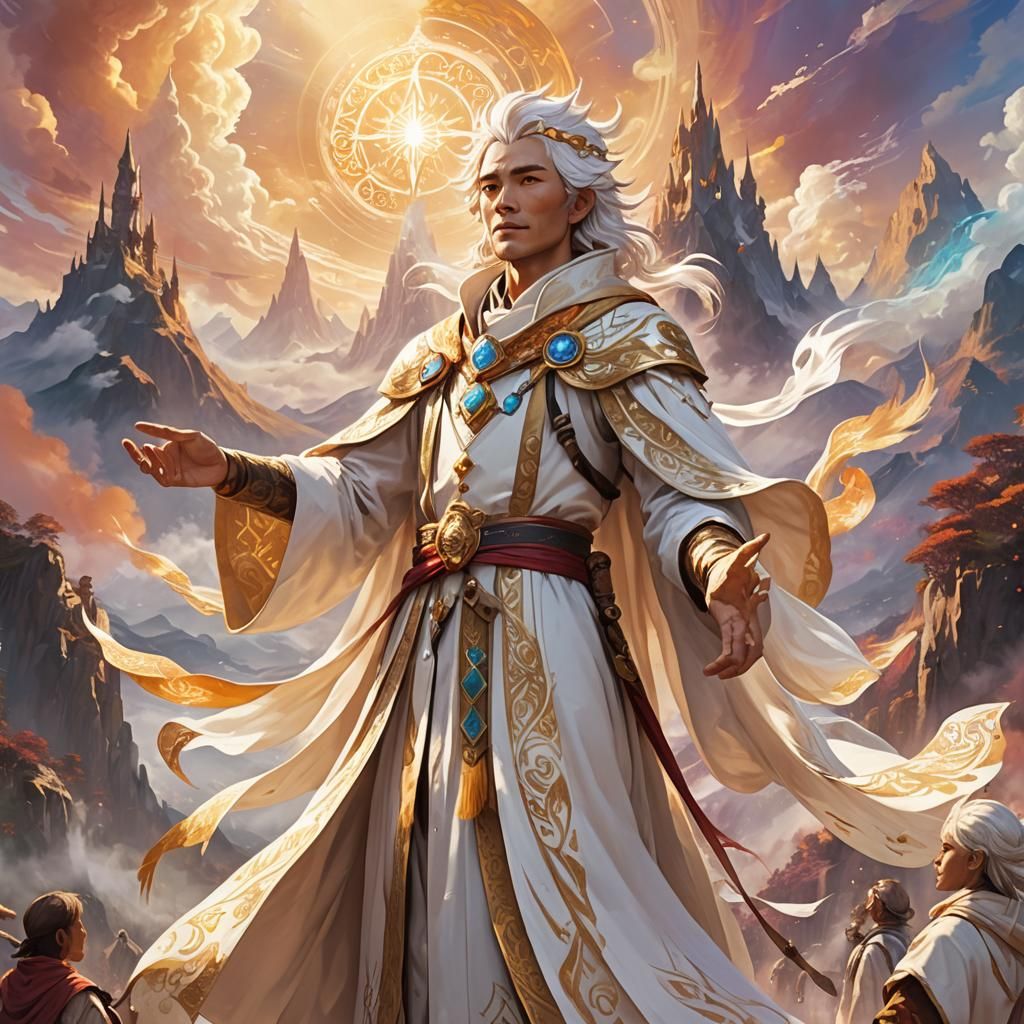 White Mage Leads to New World: Fantasy Art