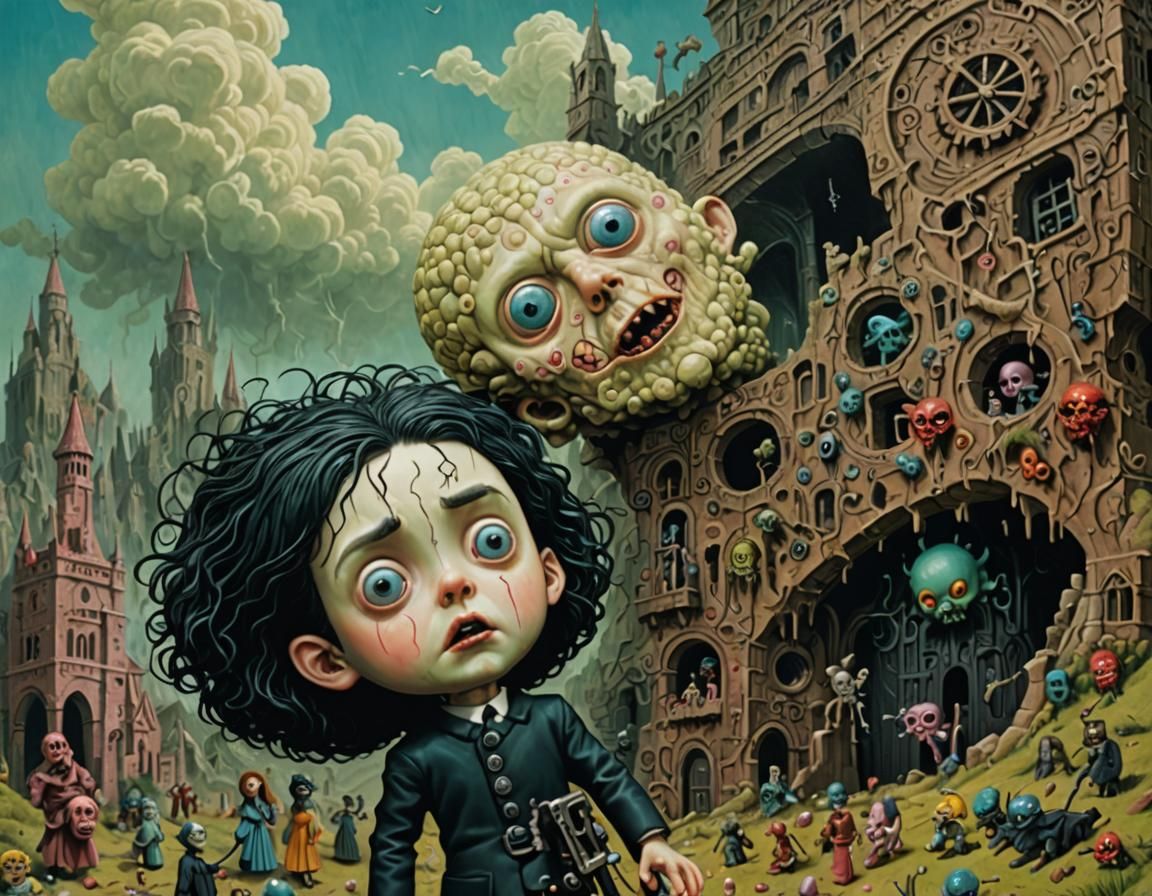 Eldritch Lego Claymation in Vaporwave Style