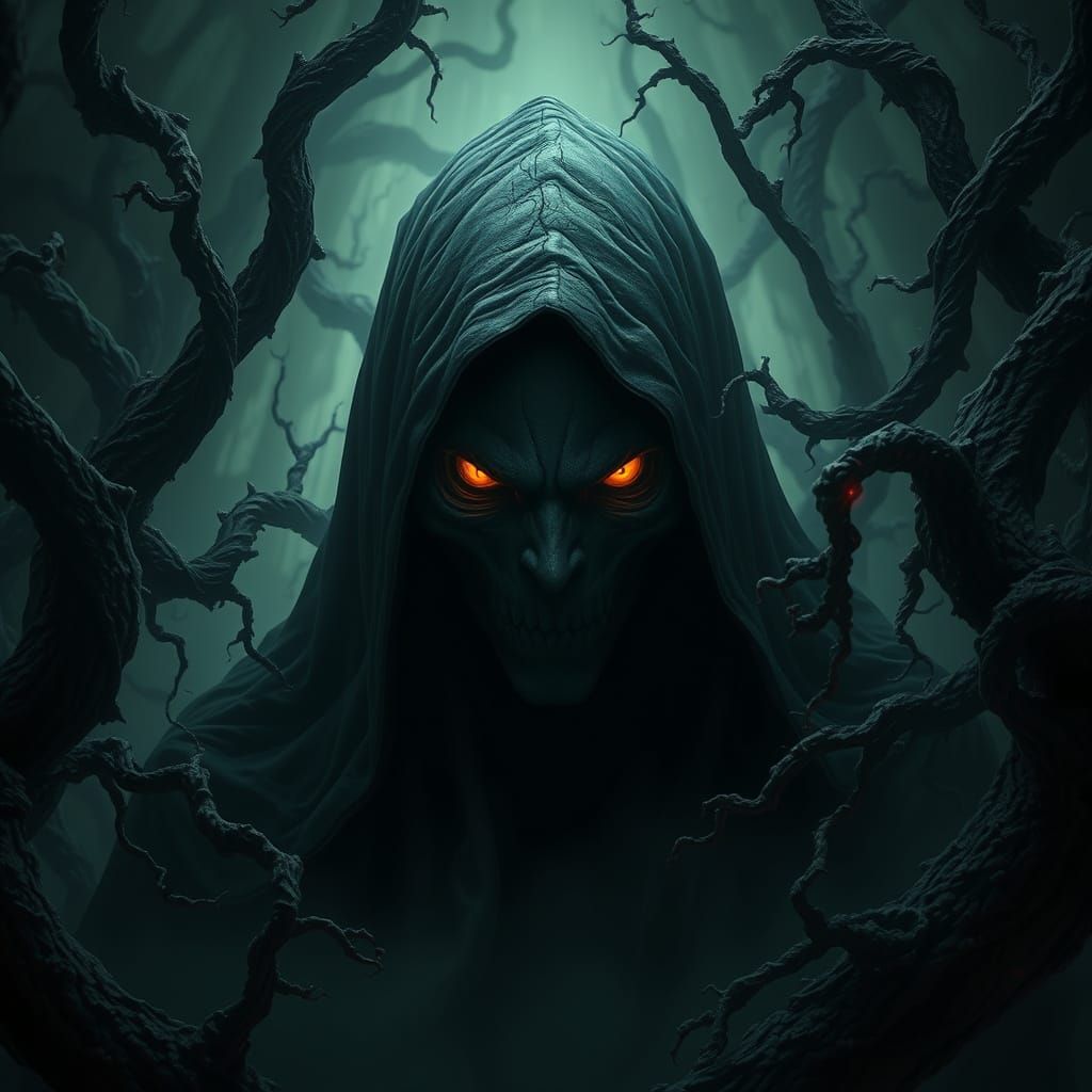 Dark Figure Enshrouded in Shadows