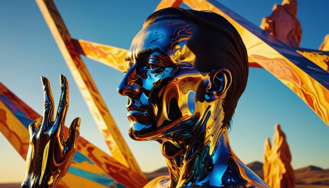 Surreal Figure Transformation in Dali Style