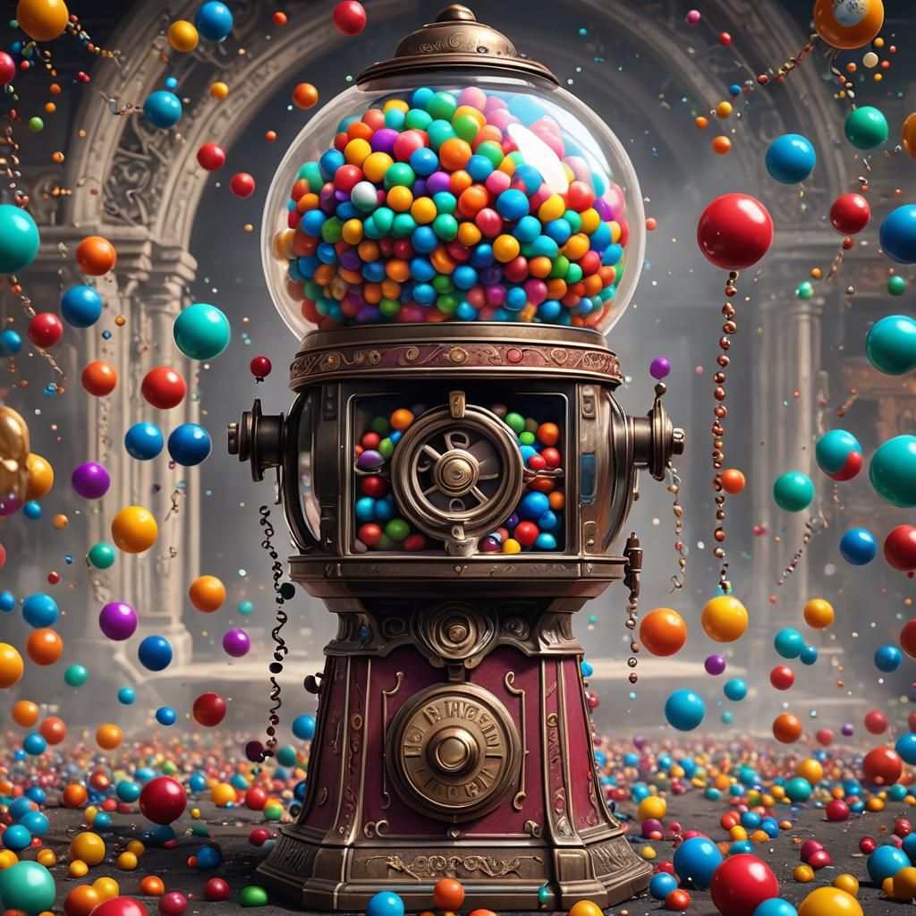 Detailed Gumball Machine: Fantasy Concept Art