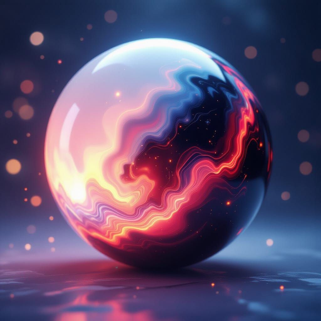 Glowing Magical Sphere with Ethereal Lighting