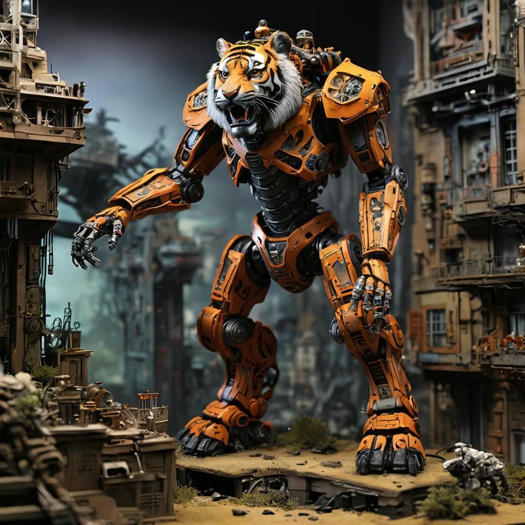 Magnetic Vision Diorama: Mech Tiger Harmony Masterpiece