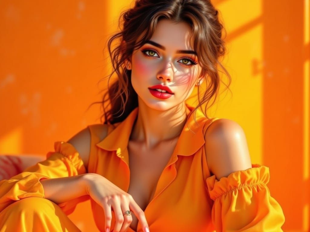 Golden Hour Pin-Up Siren