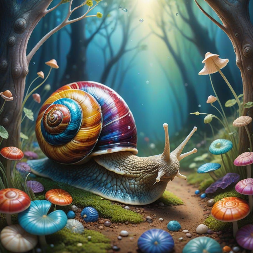 snail with a shell