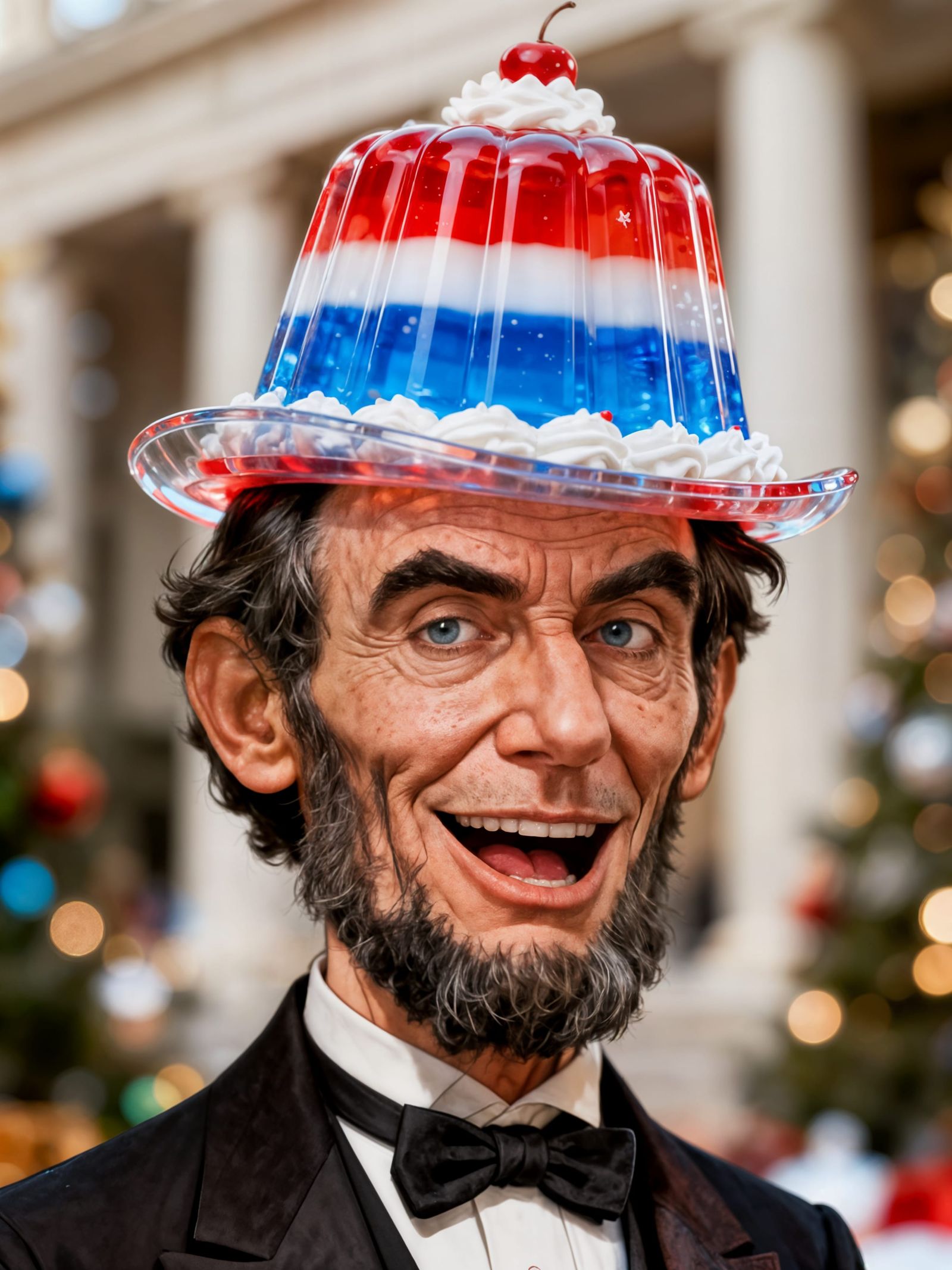 Abraham Lincoln in Whimsical Jello Hat