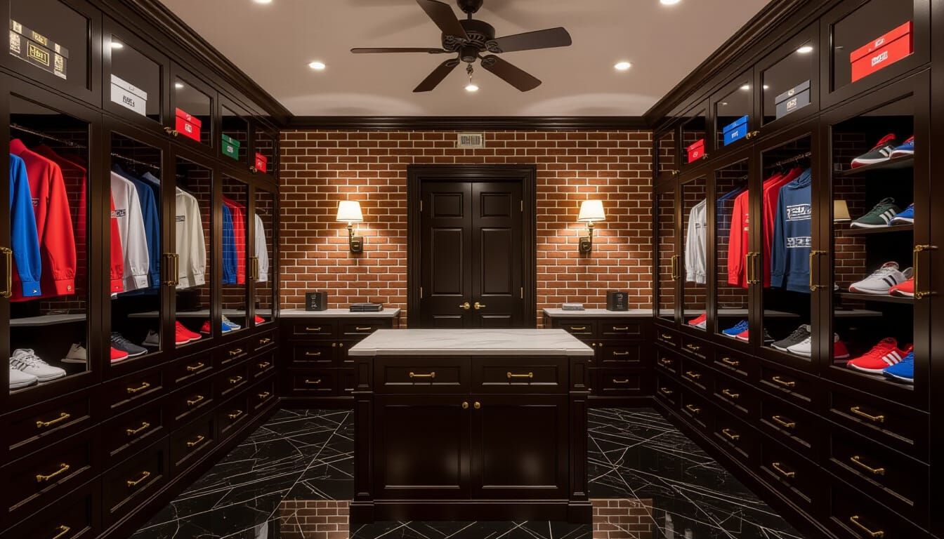 Victorian Walk-In Closet with Secret Door