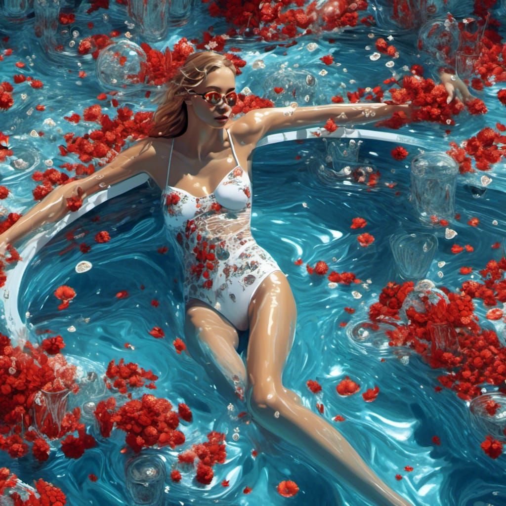 Glimmering Pool: A Detailed Matte Painting