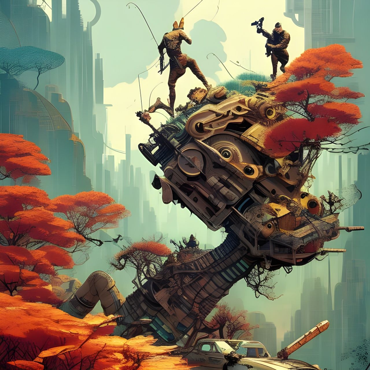 Hyperrealistic Post-Apocalyptic Nature Reclaimed