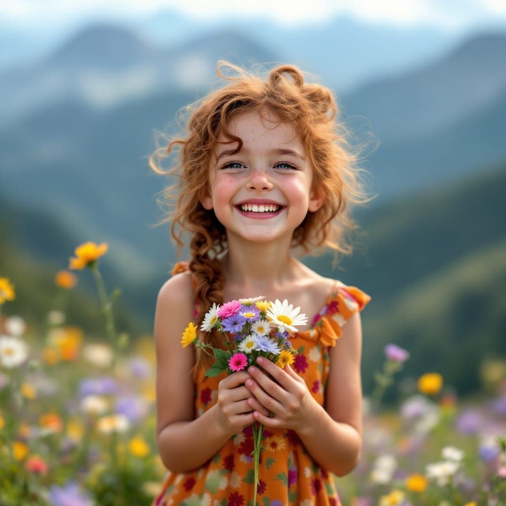 Joyful Childhood Moment in Vibrant Colors