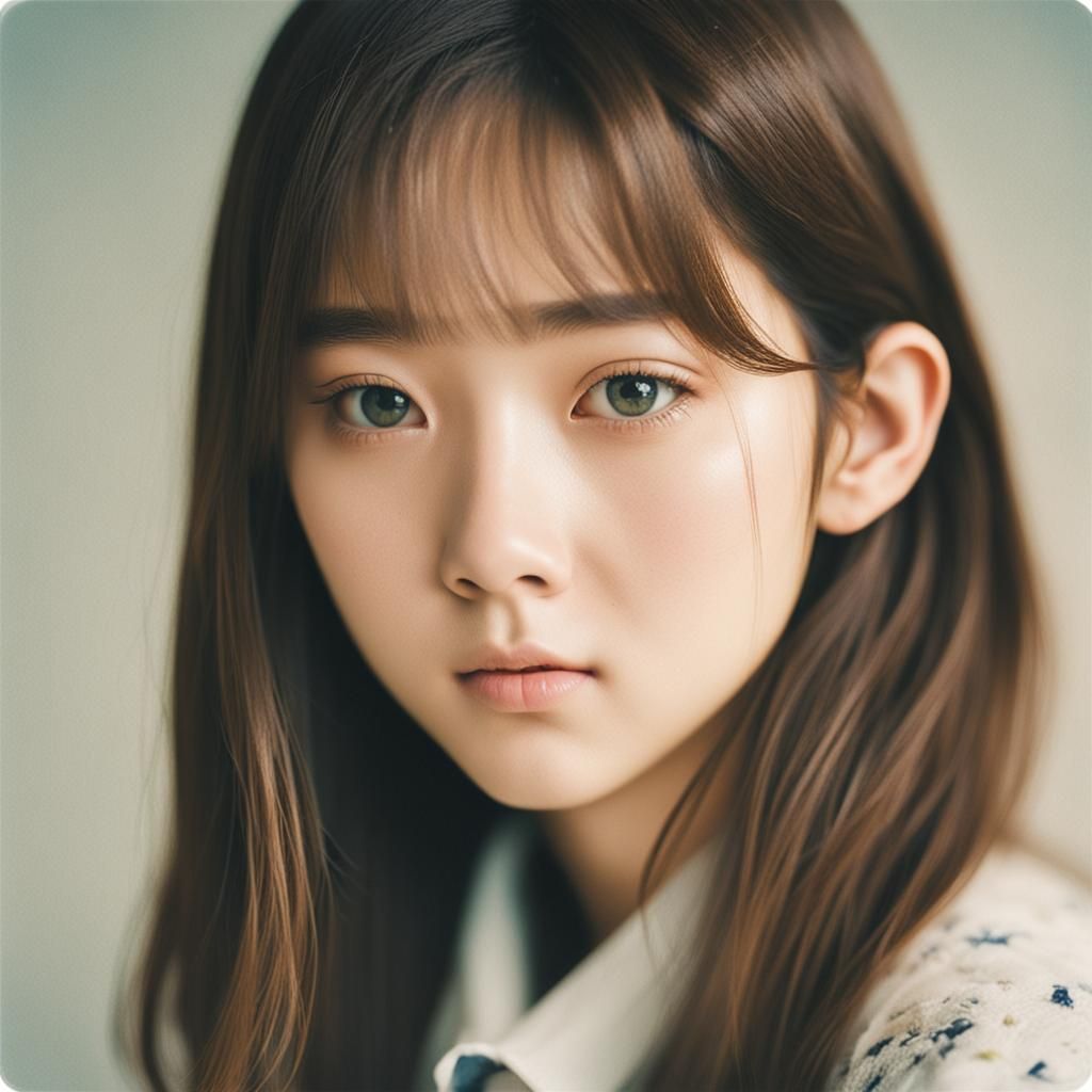 Polaroid Portrait of a Young Japanese Woman