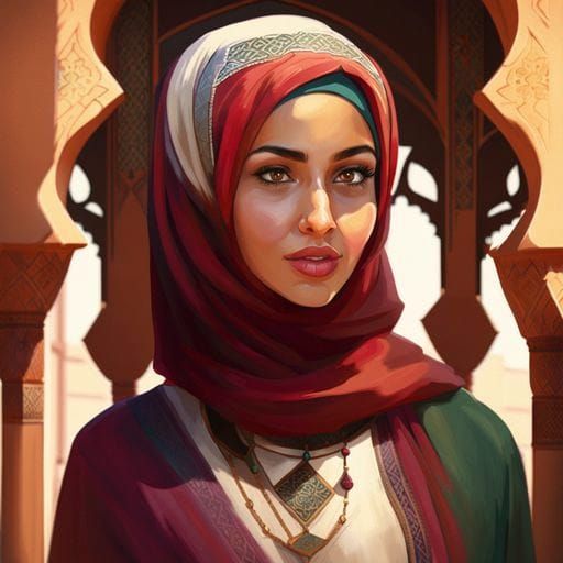 Beautiful Moroccan Muslim Woman at University