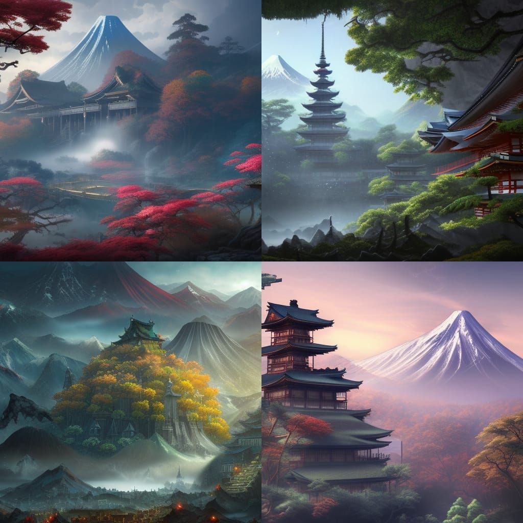 Fantastical Japan: Detailed Matte Painting