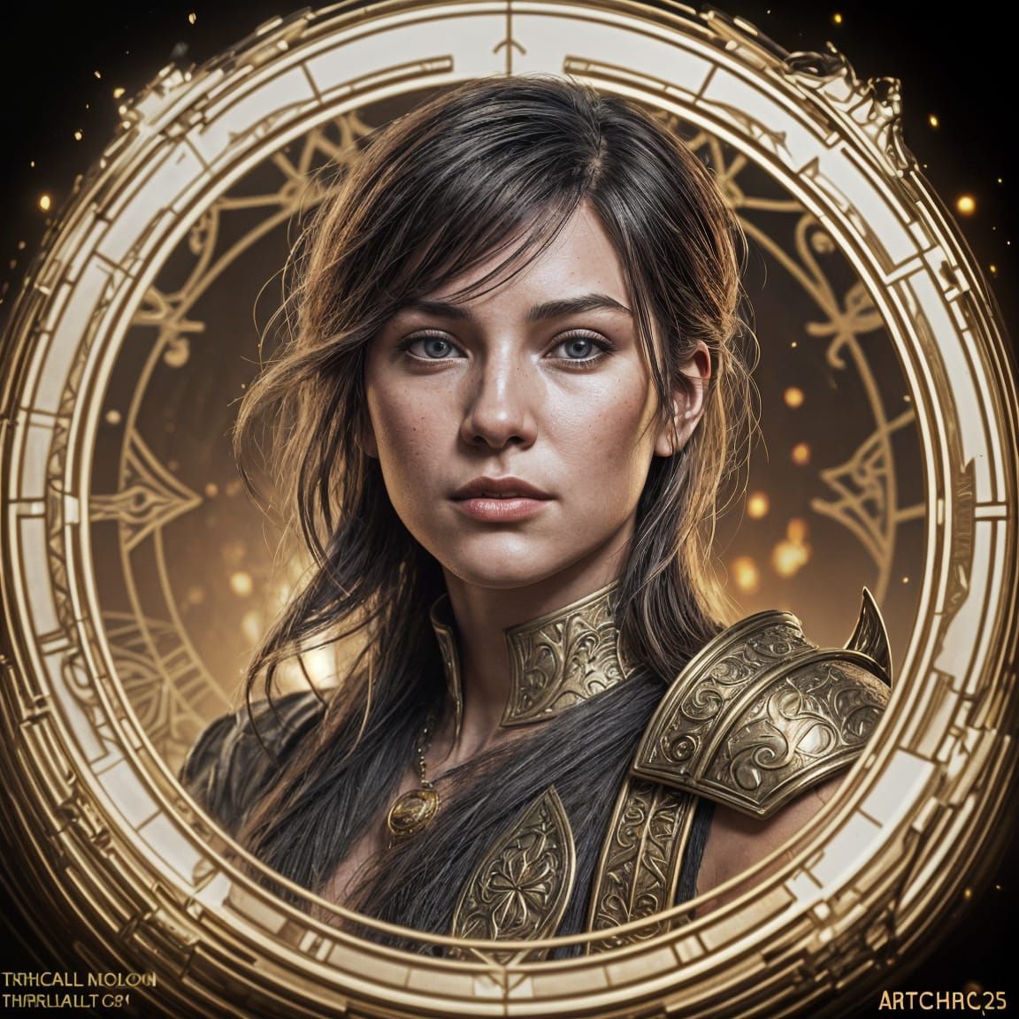 Golden Adventurer in Vibrant Triadic Colors