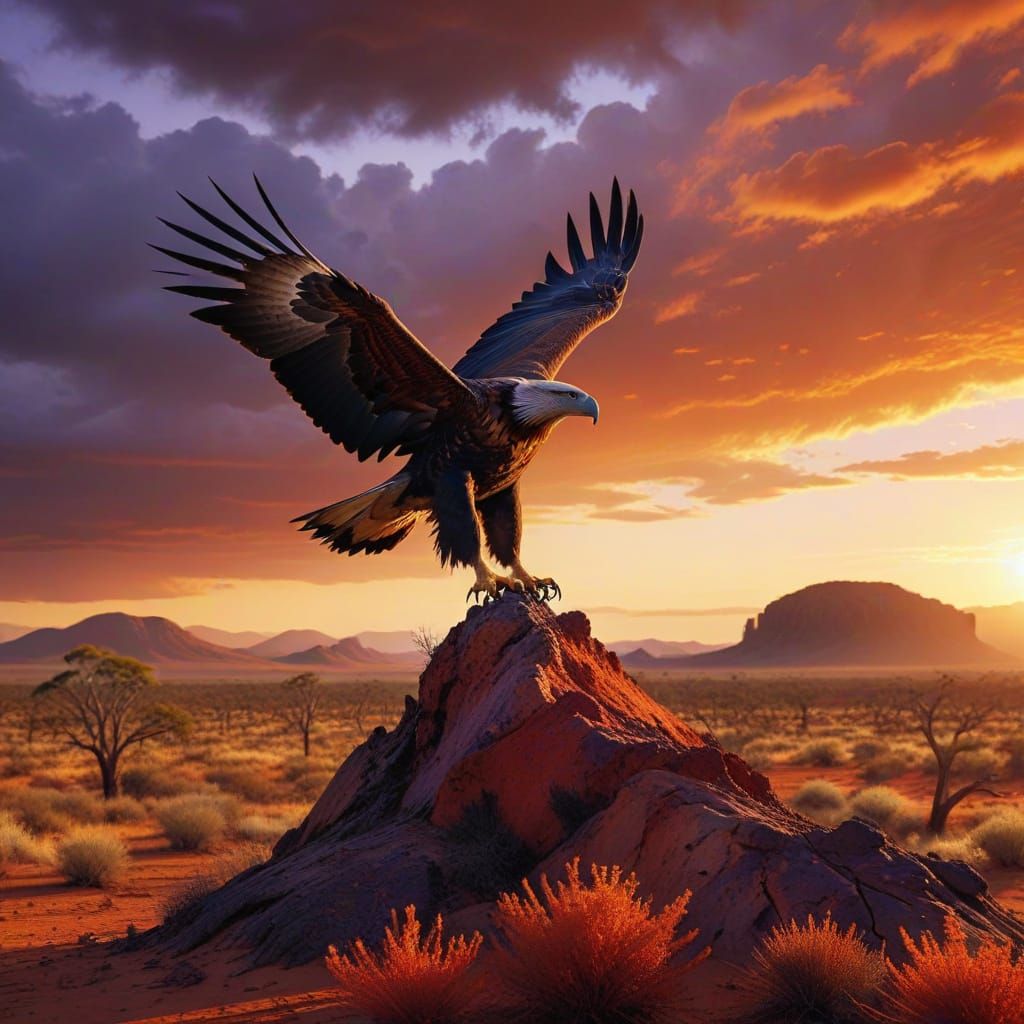 The Heart of the Outback"
The wedge-tailed eagle (Aquila aud...