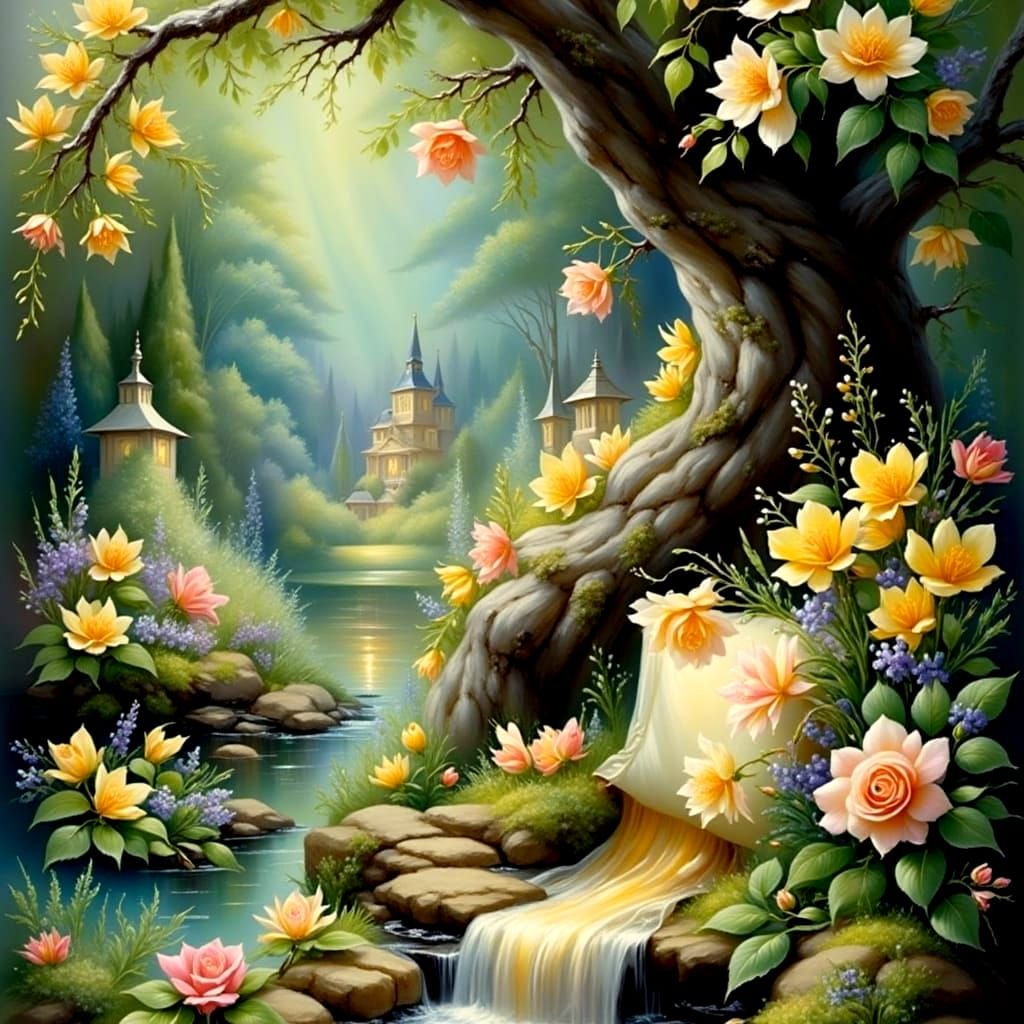 Ethereal Midsummer Night's Dream Scene