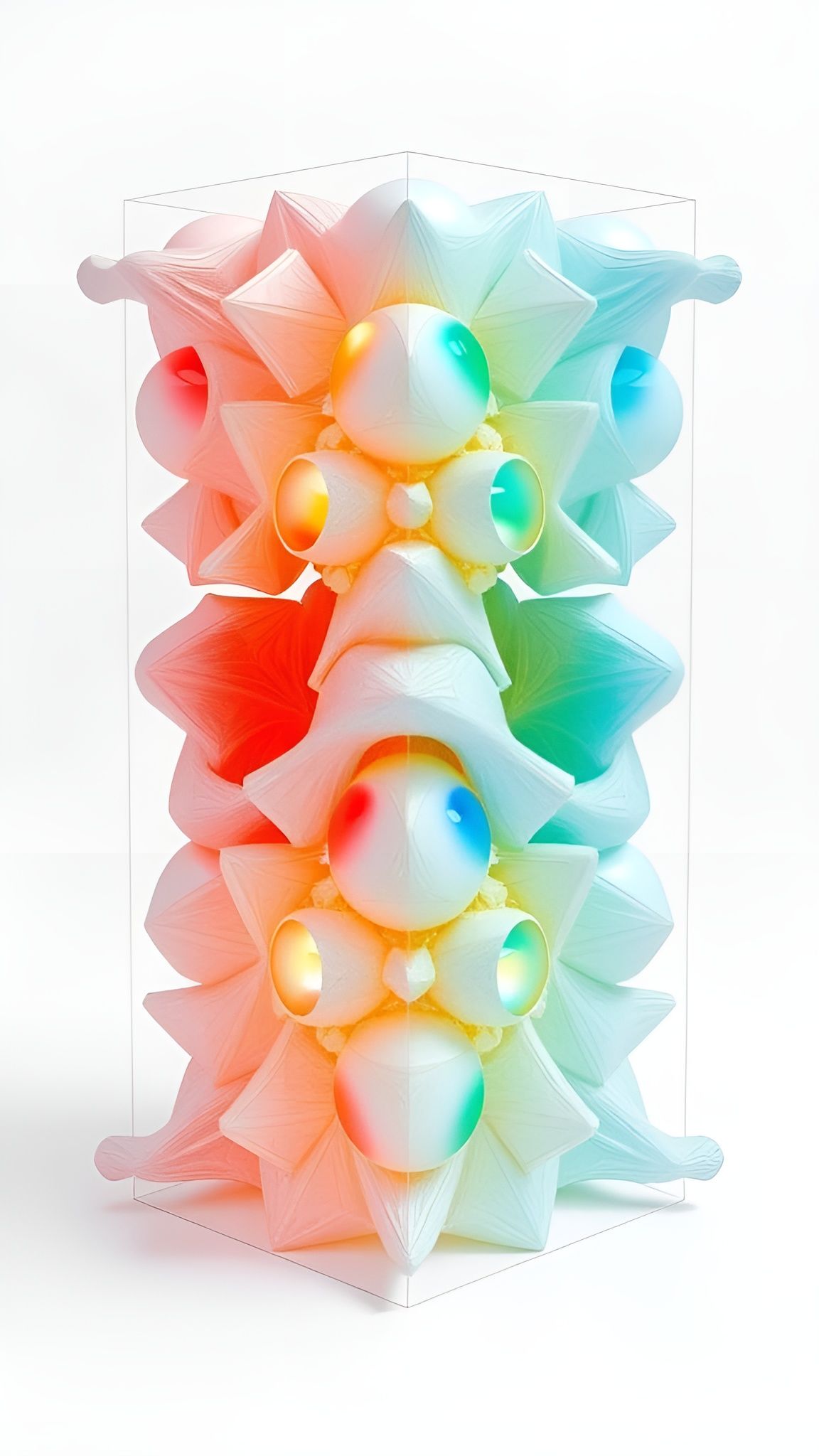 Surreal 3D Model in Cyberpunk Aesthetic