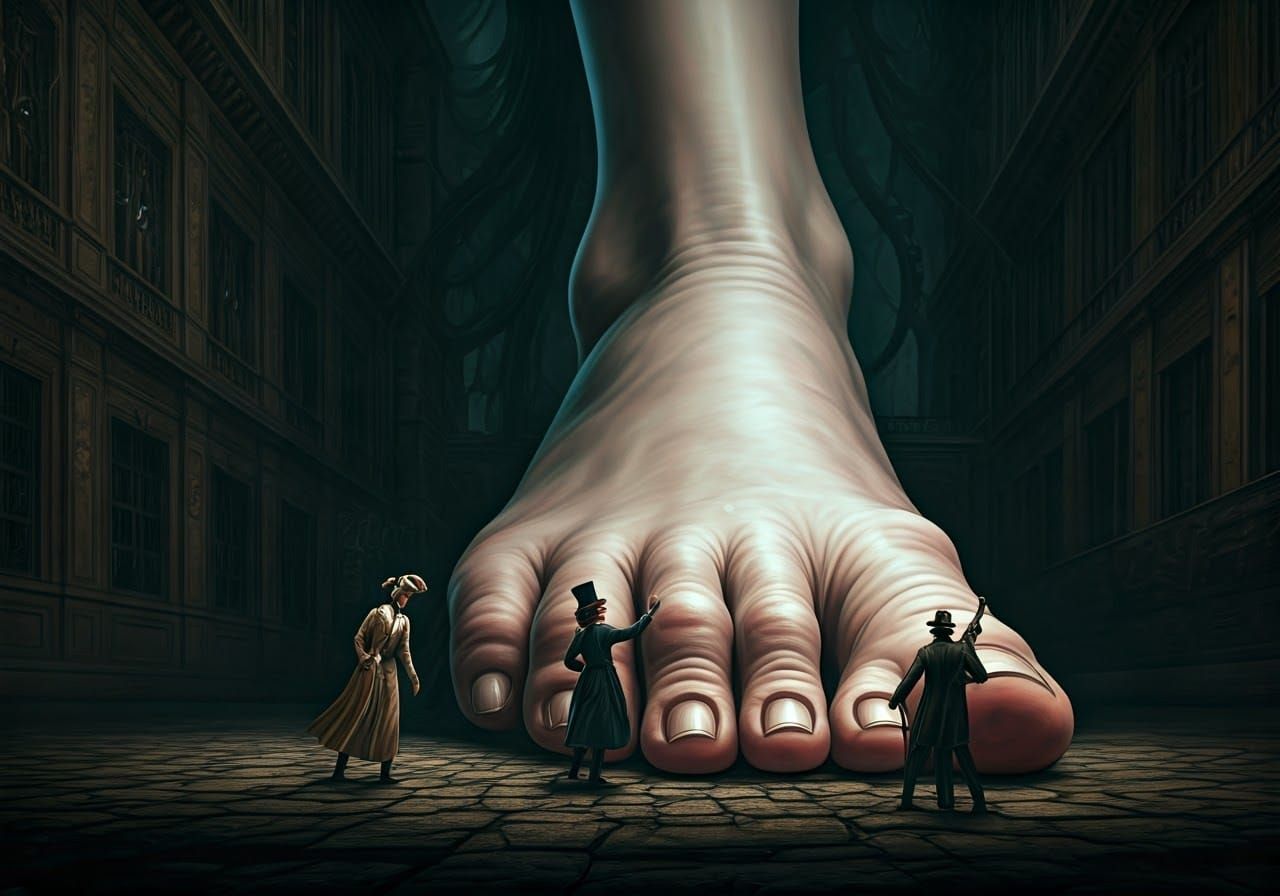 Trapped: A Gothic Biomechanical Giantess Encounter