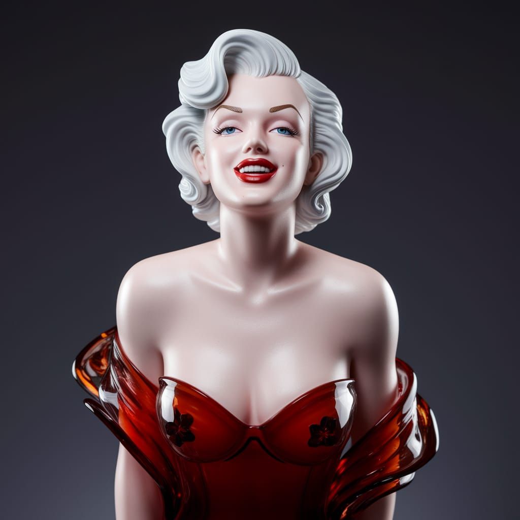 Marilyn Monroe Action Figure as Glass and Porcelain Collecti...