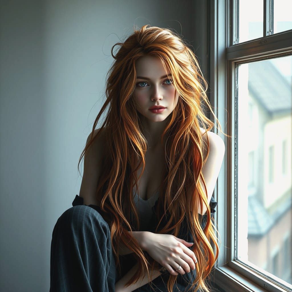 Ethereal Woman in Triadic Colors