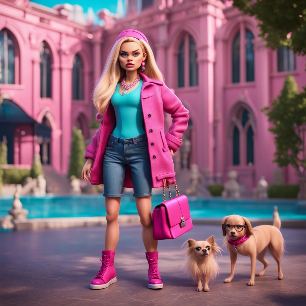 Hyperrealistic Elle Woods as Bratz Doll