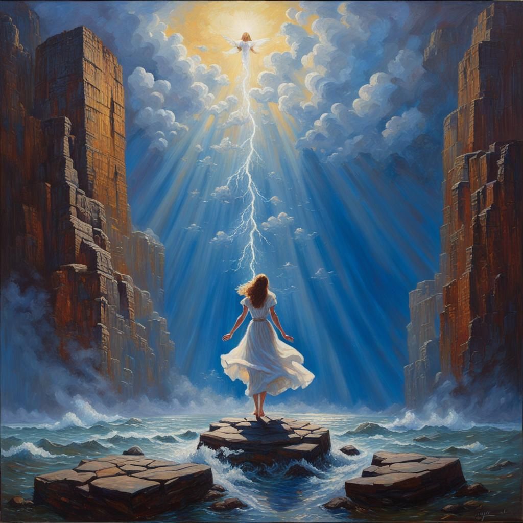 Eternal Love's Boundless Power: An Oil Painting