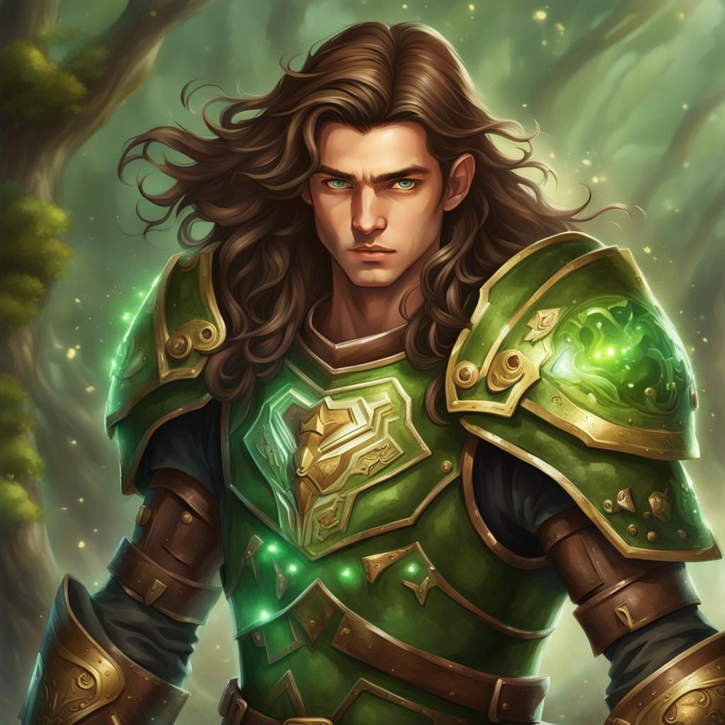 Hyperrealistic Teenage Earth Being in Magical Armor