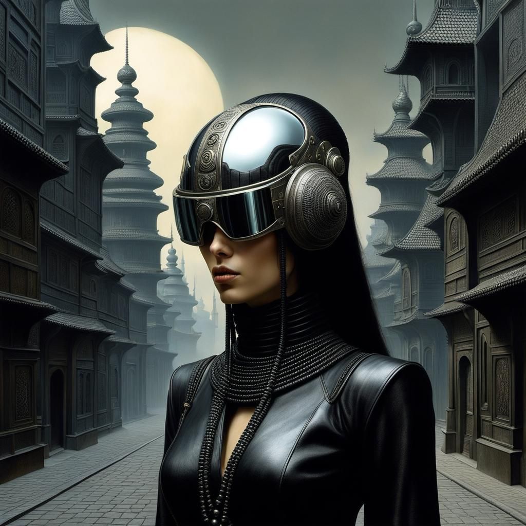 Cyberpunk Street Samurai in Dreamscape