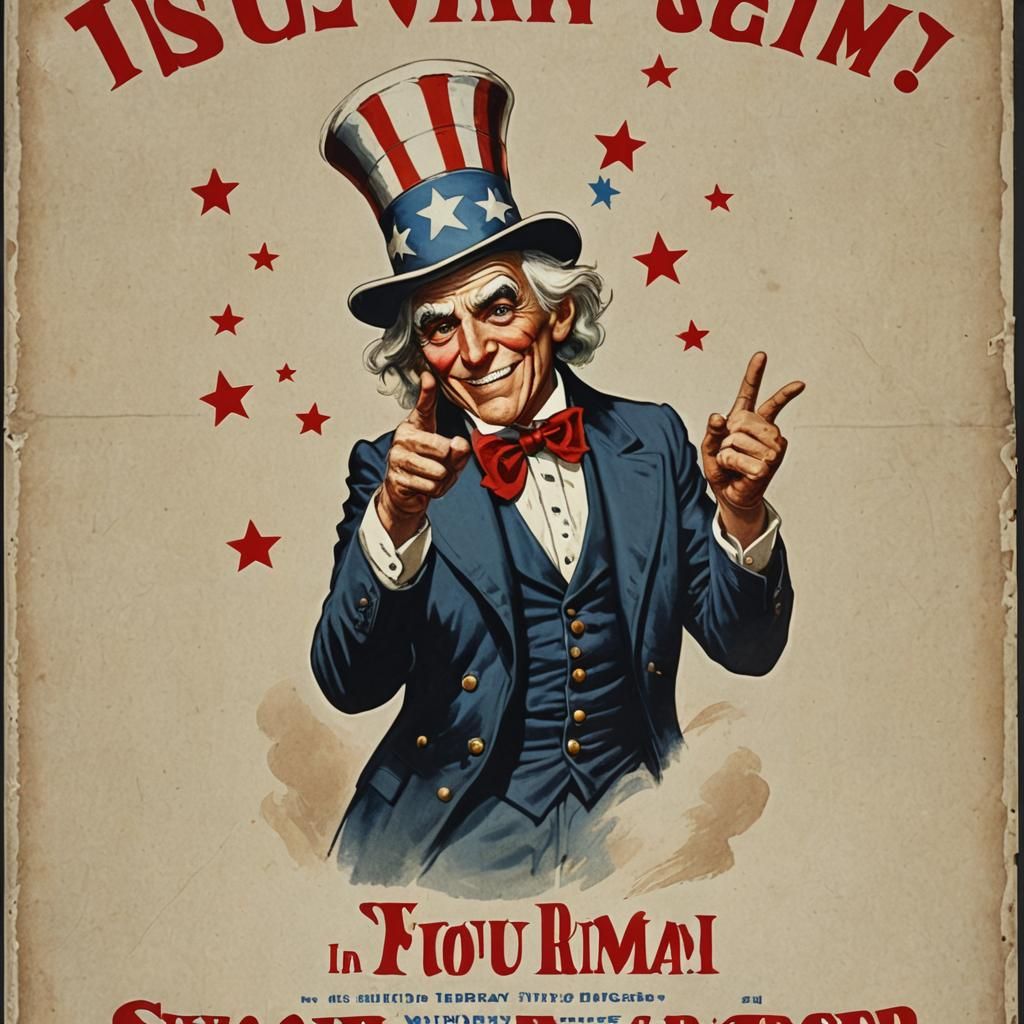 Vintage Uncle Sam Poster: Patriotic Icon