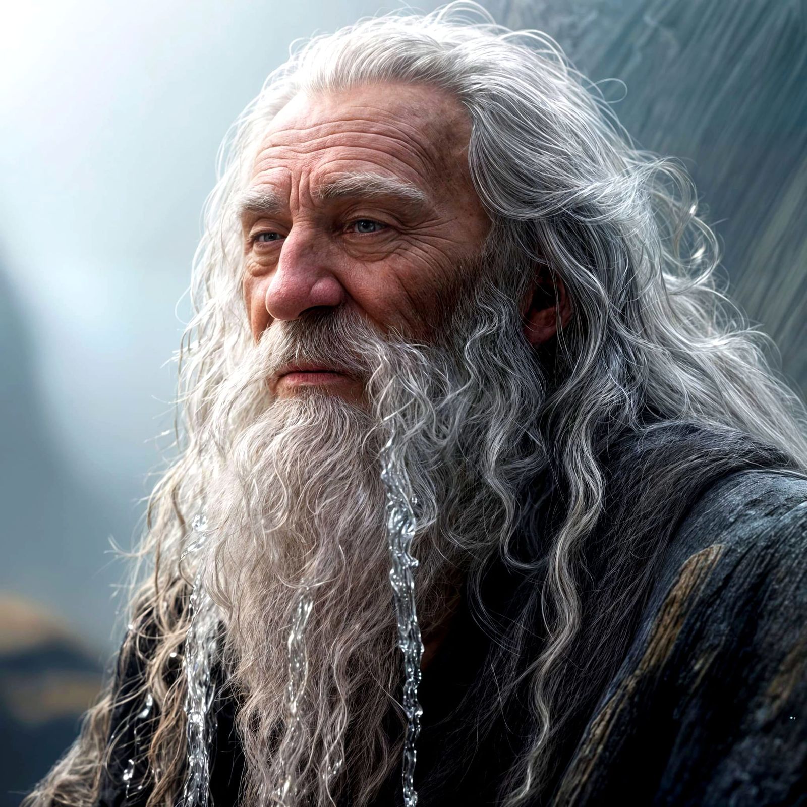 Photorealistic 3D Portrait of a Kind Old Man