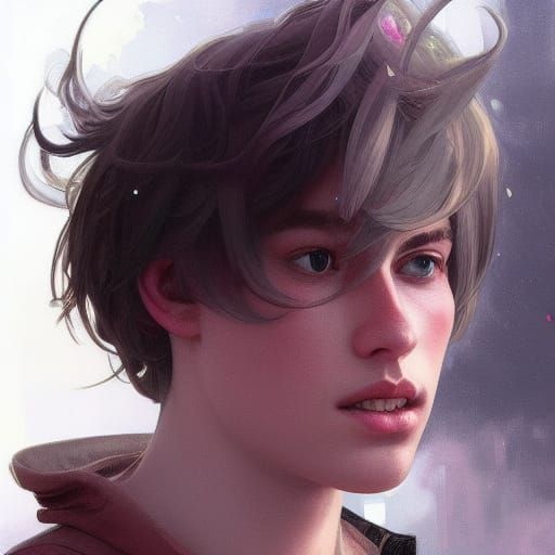 Hyperdetailed Portrait of a Feminine Boy