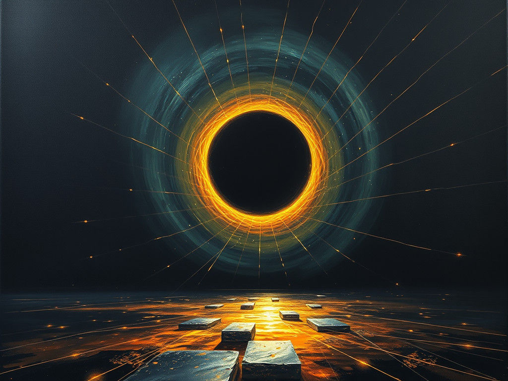 Surrealist Black Hole with Radiant Energy