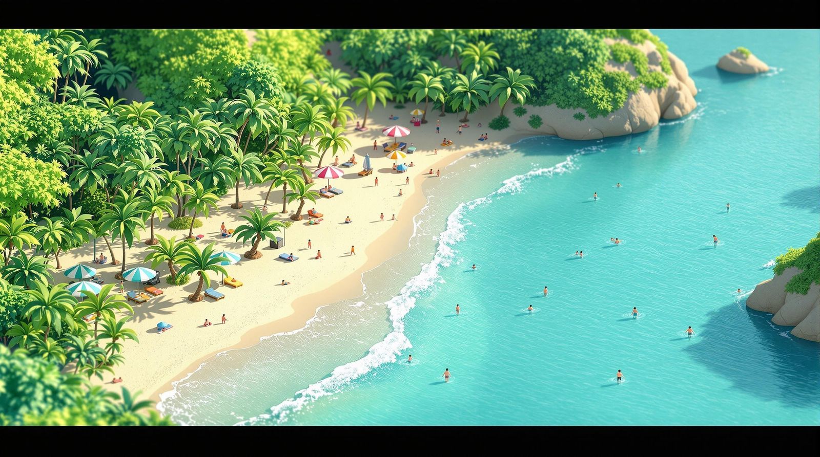 Idyllic Futuristic Island Paradise