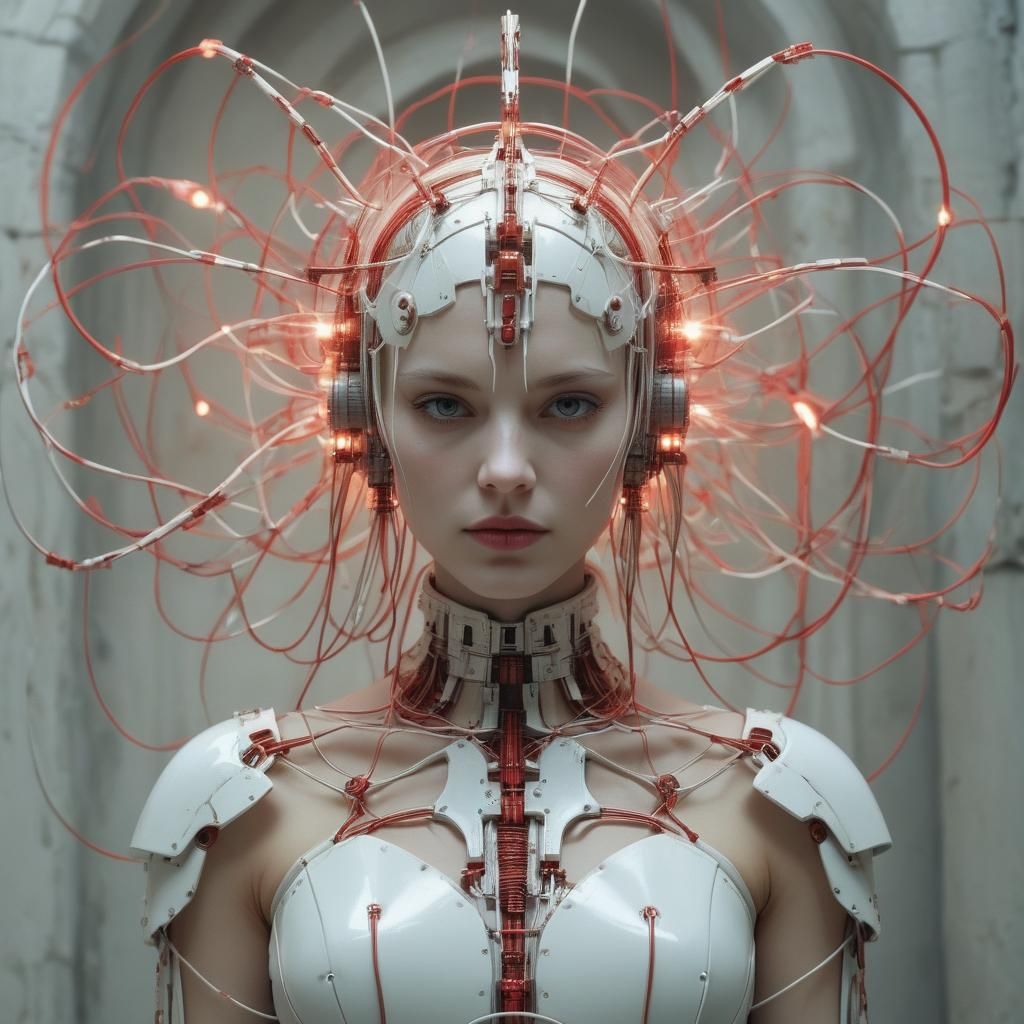 Cyborg Assassin in Carcosa City, Cyberpunk Style