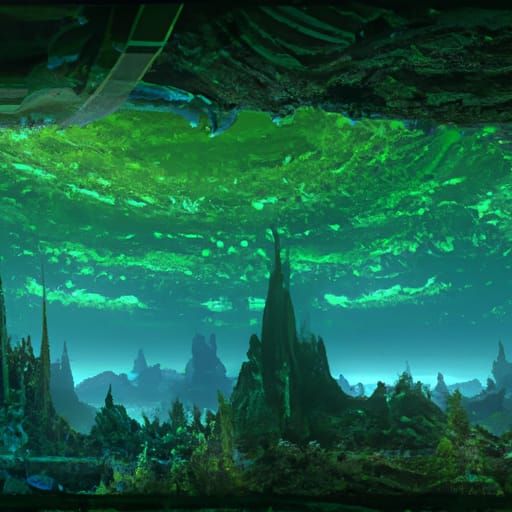 Fantastical Matte Painting in Deep Color