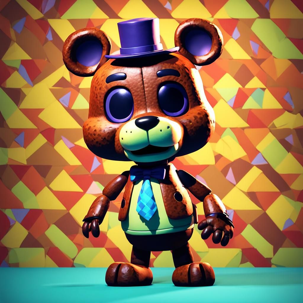 Freddy Fazbear in Animal Crossing Style