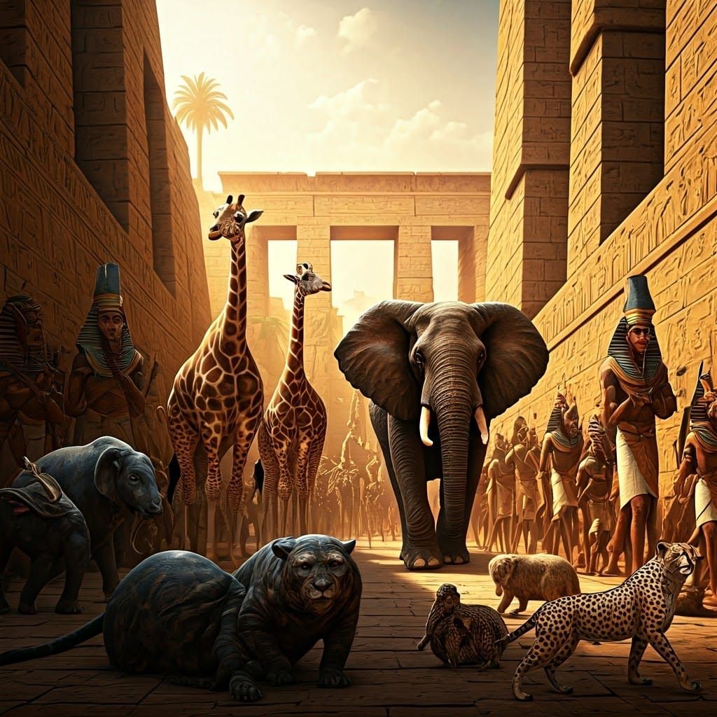Ancient Egyptian Streets Come Alive with Global Wildlife