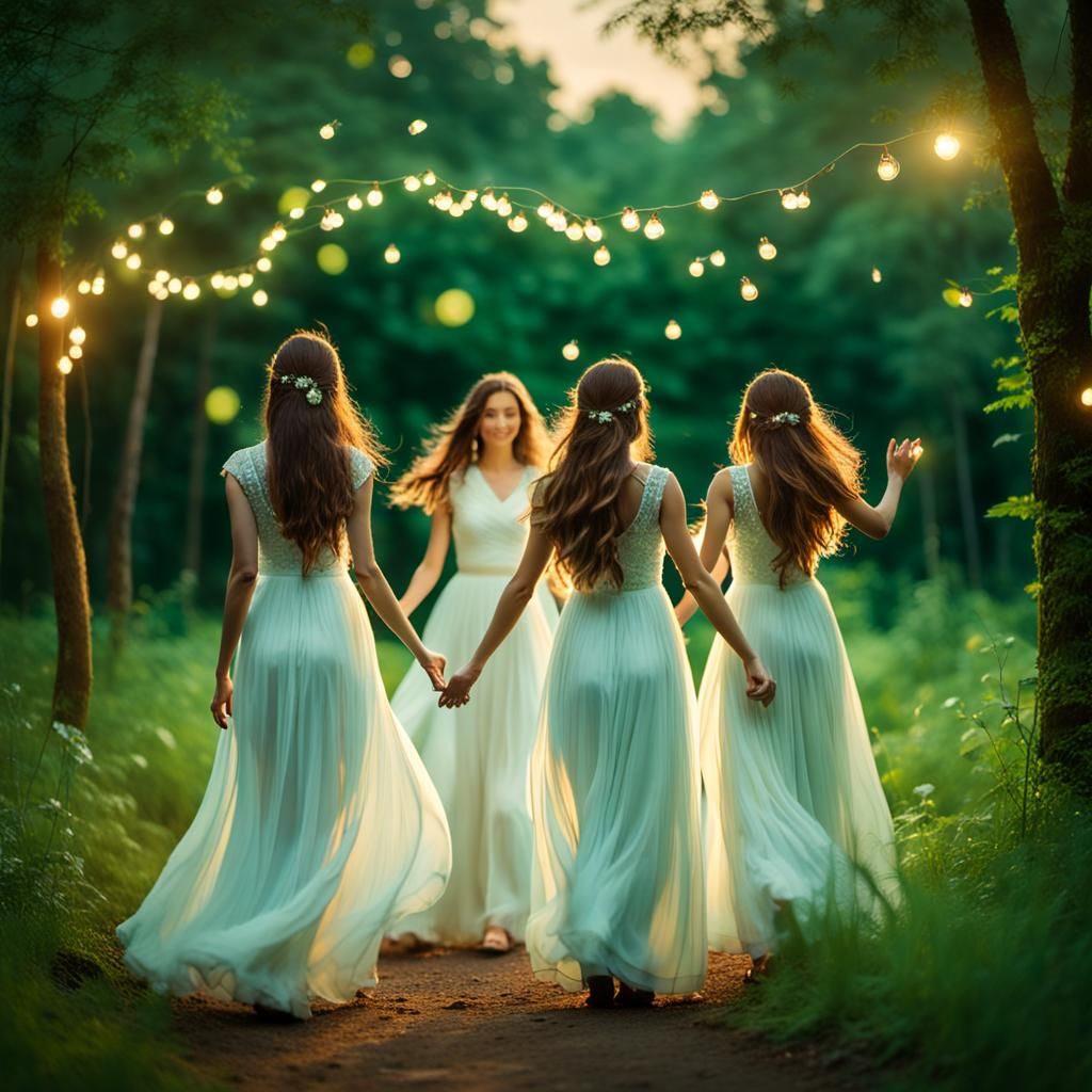 Enchanting Forest Dance at Twilight: A Photographic Masterpi...