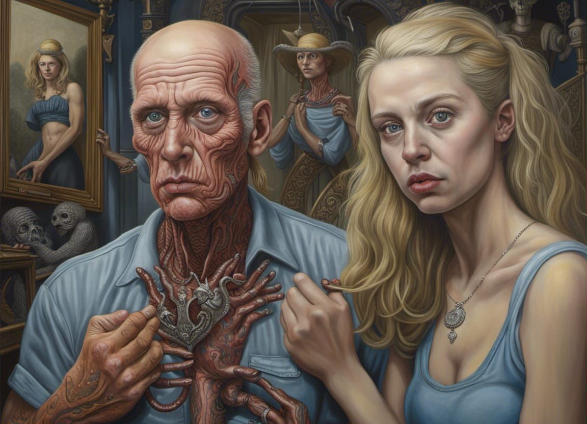 mutant man with regular girl