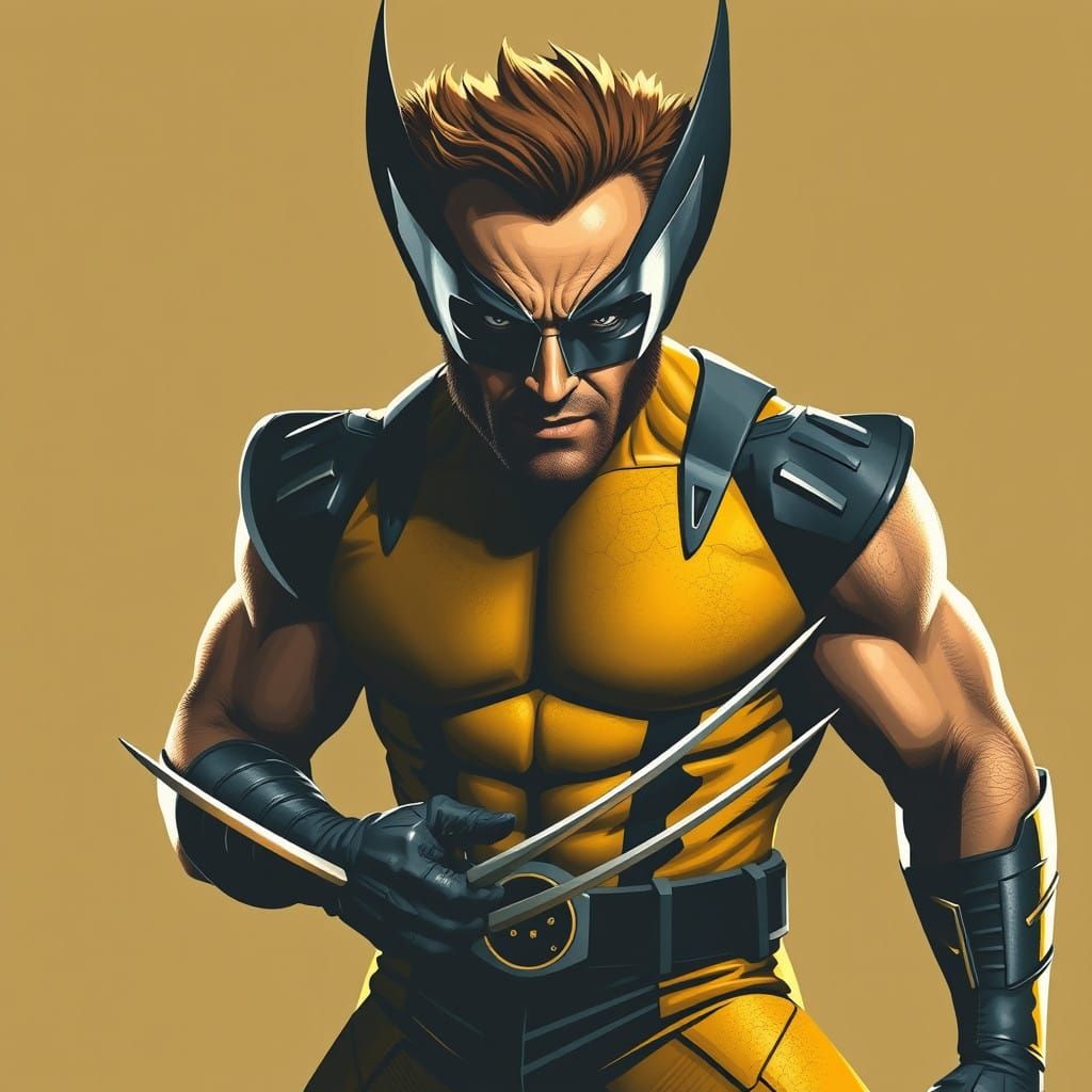 Wolverine in a Gritty Comic Book Style