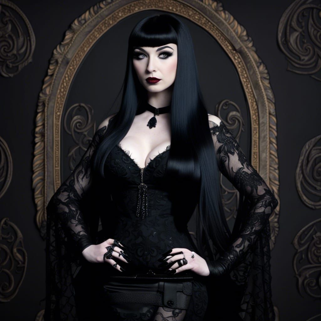Bailey Jay as Morticia Addams