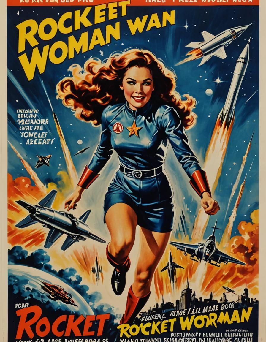 Retro Movie Poster: Woman Rocketeer