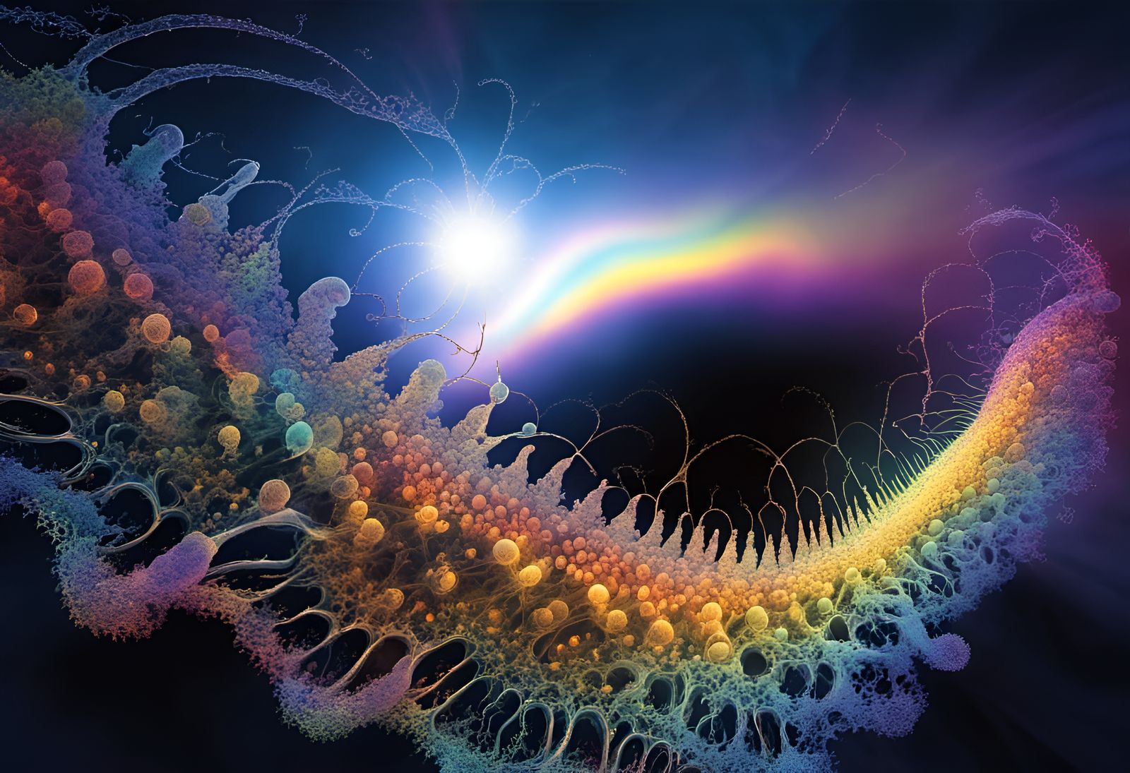 Microscopic Realm: 4D Light and Fractal Detail