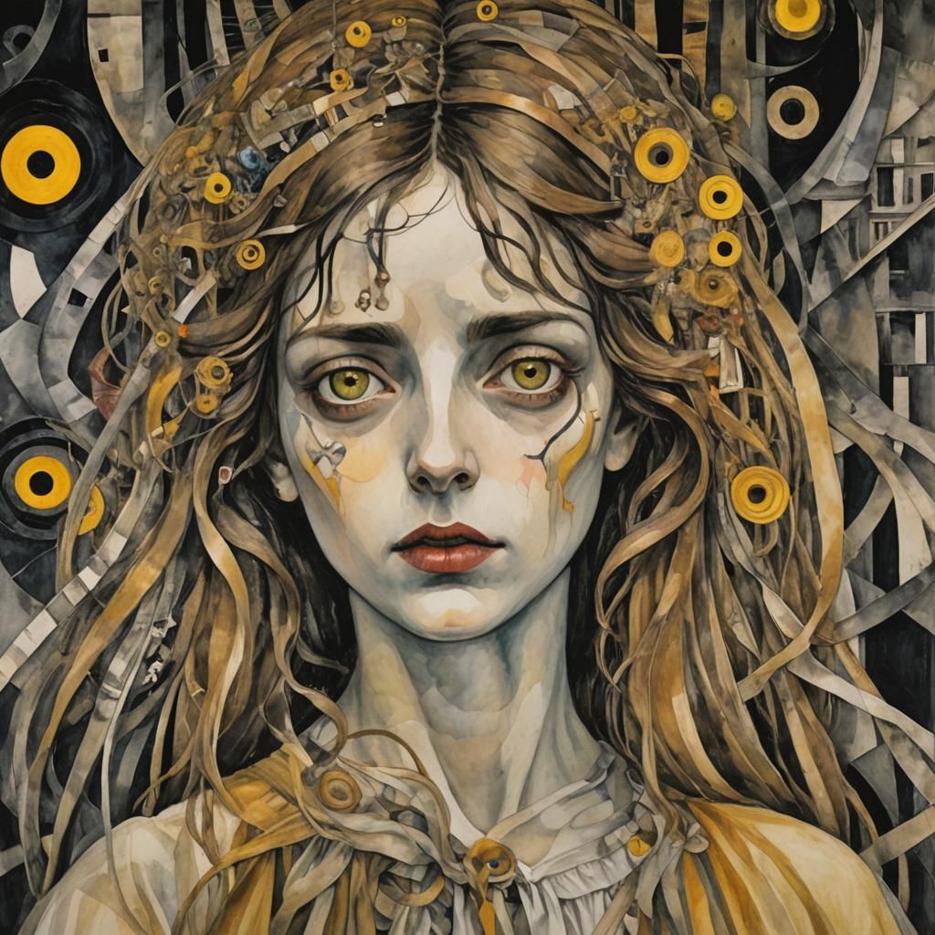 Hopeless Singularity: A Melancholy Watercolor Nightmare